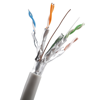 El PVC de cobre 10 Gigabit Ethernet telegrafía 23awg 0.57m m que Cat6a protegió el cable de Ethernet
