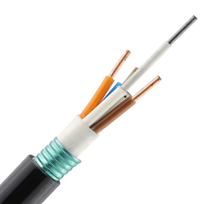 Cable de cobre óptico híbrido de la red 2-24core del acceso/cable de fribra óptica de arriba