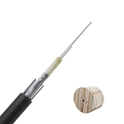 Cable de fribra óptica acorazado del solo modo de la base de GYXTW 12 con el tubo flojo de PBT