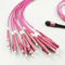 MTP- 6 cable del remiendo de la fibra de la BASE DX 50/125 MMF OM3 del LC UPC 12 para la telecomunicación