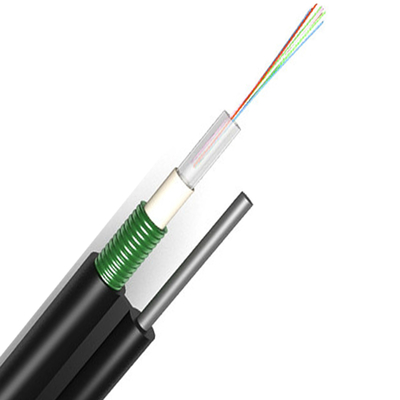 Uni cuadro 8 corazones autosuficientes del tubo GYXTC8S del cable de la fibra óptica 12