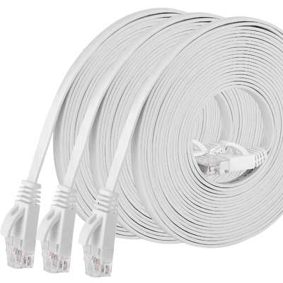 32AWG LAN fino de lim de remiendo del indicador Cat6 UTP de la red plana del cordón RJ45